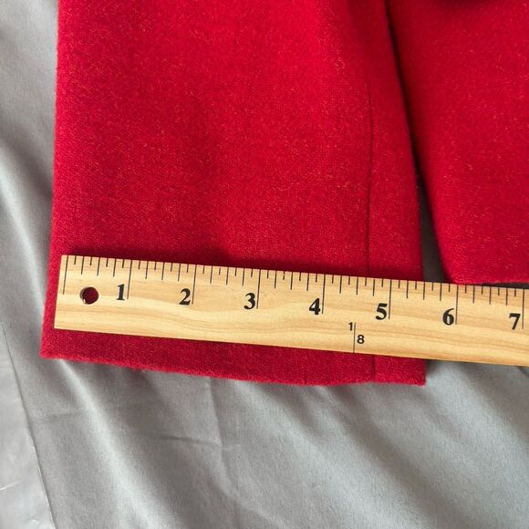 Talbots Red wool  Blend blazer 2 Button Classic Holiday Christmas Size 16 Preppy - Picture 9 of 9